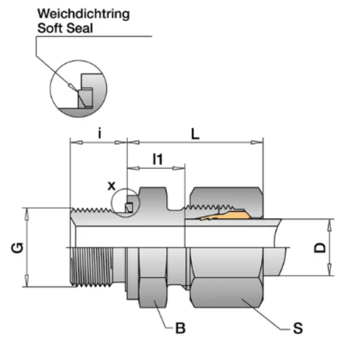 Schwer Fittings Schwer Fittings Male Stud Coupling