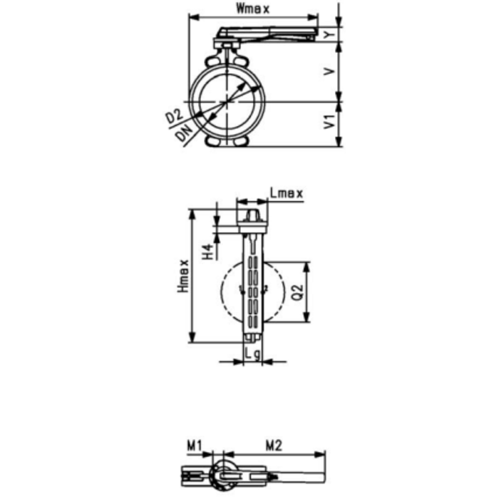 Georg Fischer Vlinderklep Wafer Type 565 Handgreep