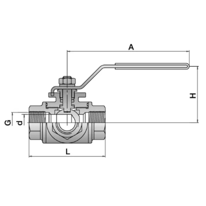 Schwer Fittings Schwer Fittings Three Way Ball Valve