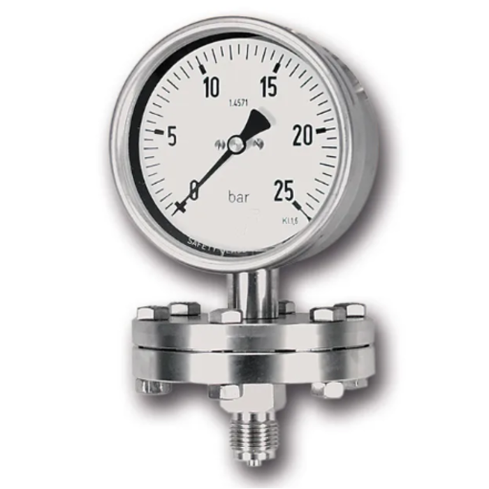 Schwer Fittings Plaat-veer manometer