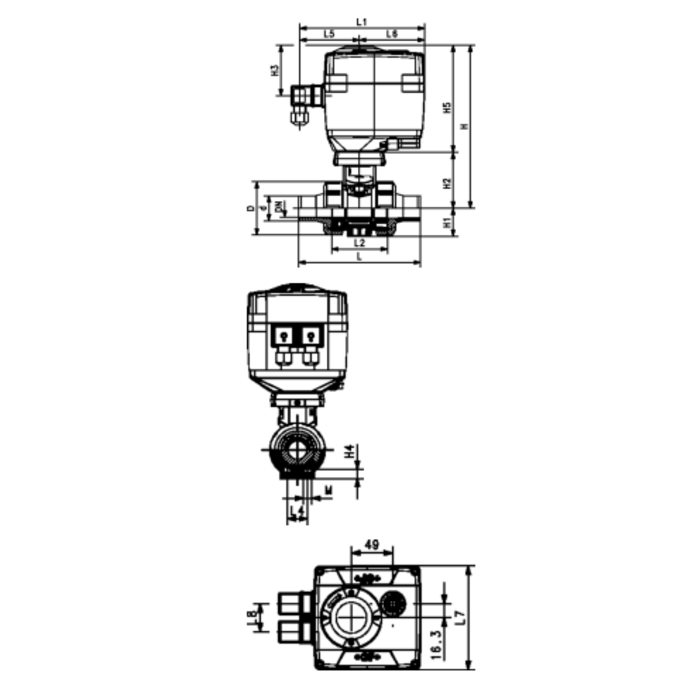 Georg Fischer Ball Valve PVC-U 24V