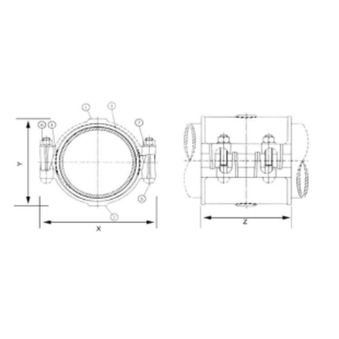 Hegawa Gietijzer reparatie klemmen
