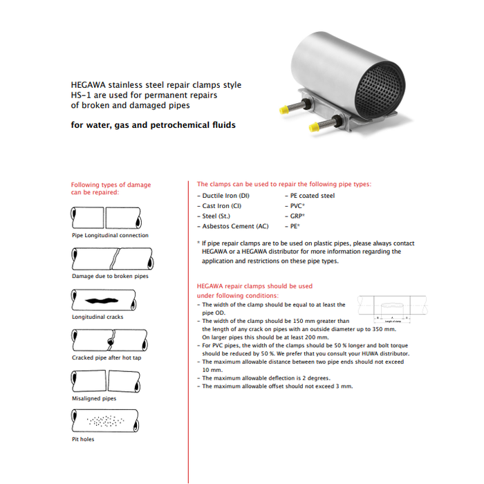 Hegawa HS-1 Repair Clamp 500