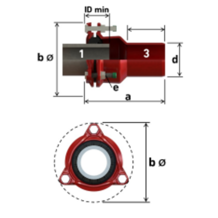 Georg Fischer MULTI/JOINT® 3080 Plus Wide Range Spigot EPDM