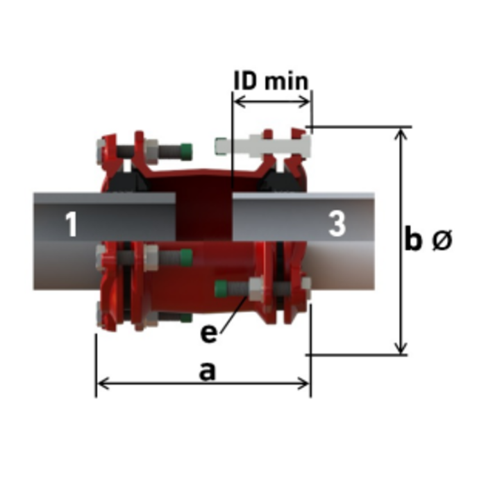 Georg Fischer MULTI/JOINT® 3007 Reduced coupling NBR
