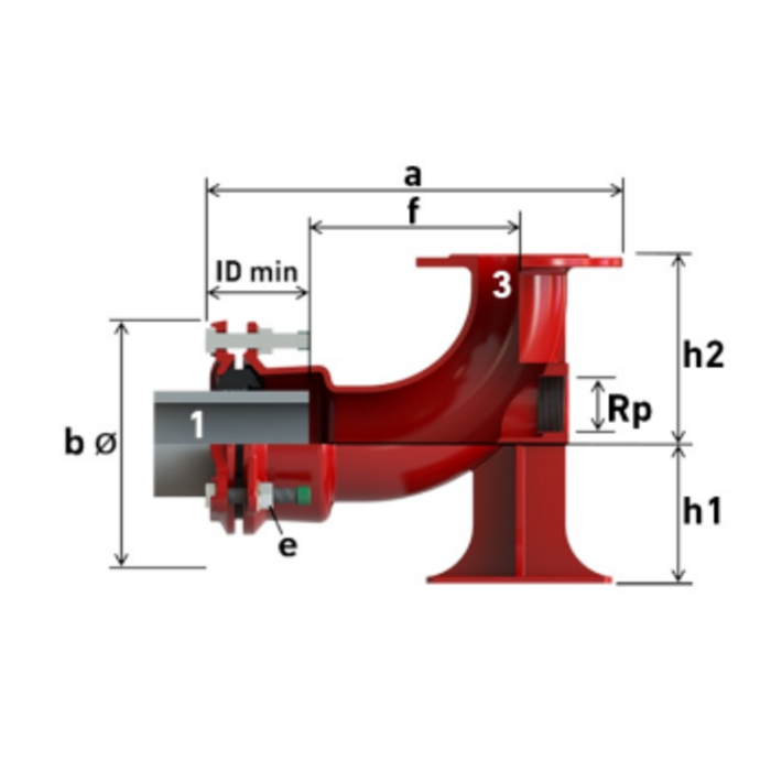 Georg Fischer MULTI/JOINT® 3557 voetbocht reductie EPDM
