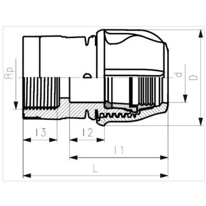 Georg Fischer Overgangskoppeling binnendraad PP