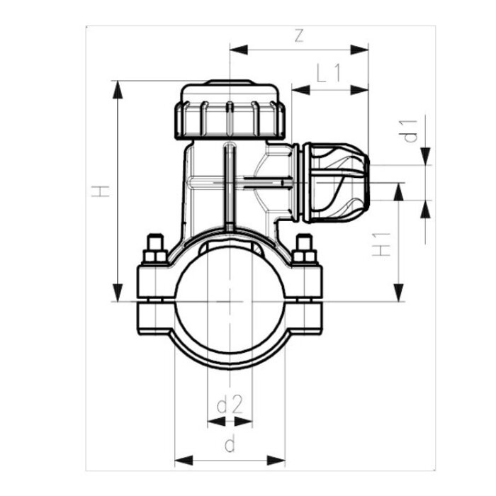 Georg Fischer Aanboorzadel voor PE en PVC