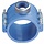 Blue clamp saddles with stainless steel reinforcement ring, flat gasket and stainless steel bolts and nuts (PN16-PN10)