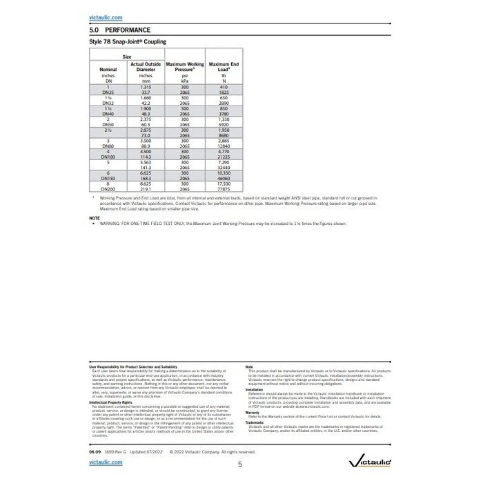 Victaulic Victaulic Snap-Joint Coupling 78