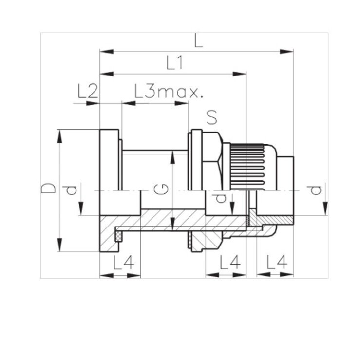 Georg Fischer PVC-U Tank adaptor fix position stop