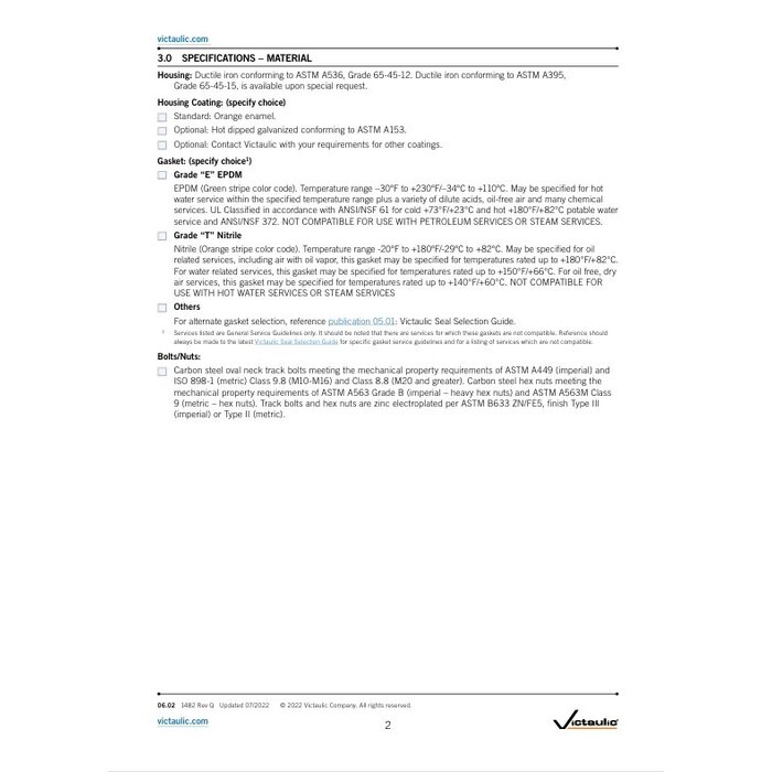 A2 Victaulic Victaulic starre koppeling type 07 verzinkt EPDM