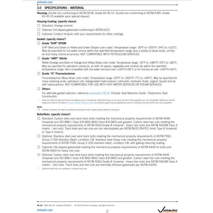 A2 Victaulic Victaulic QuickVic flexibele koppeling stijl 177N