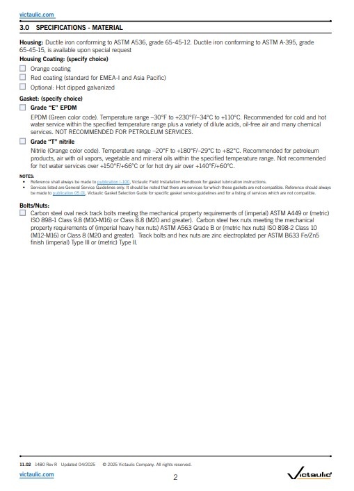 Victaulic Victaulic mechanical T Style 920/920N Mechanical-T Outlet rood groef