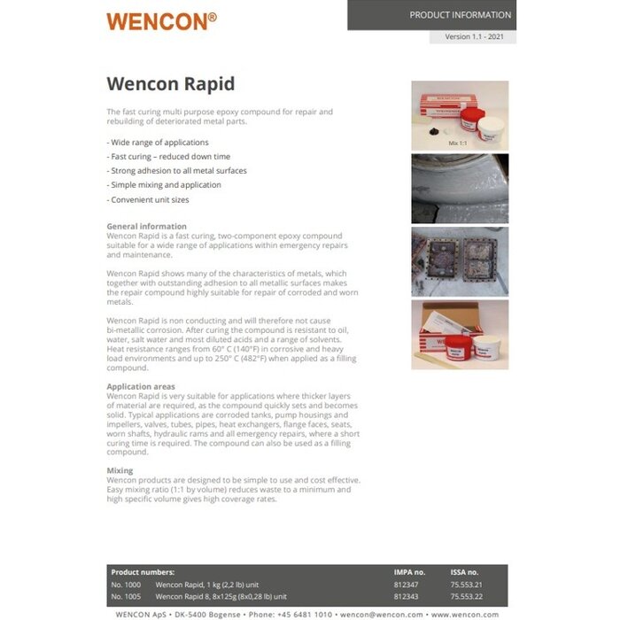 Wencon Wencon® Rapid epoxy 1KG