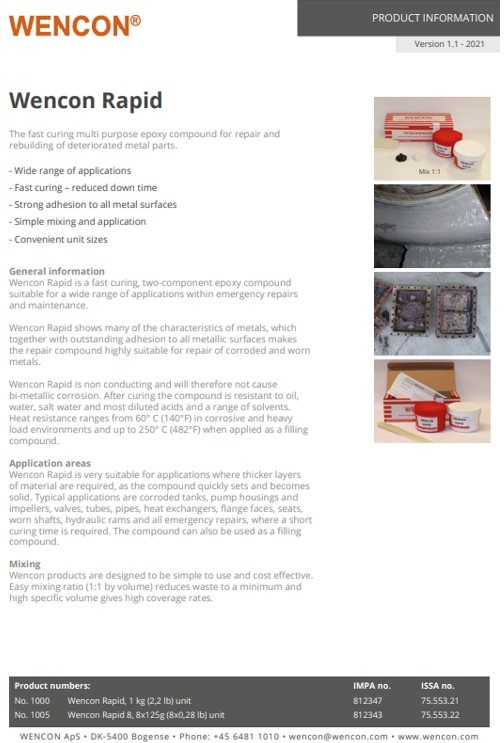 Wencon Wencon® Rapid epoxy compound 1KG