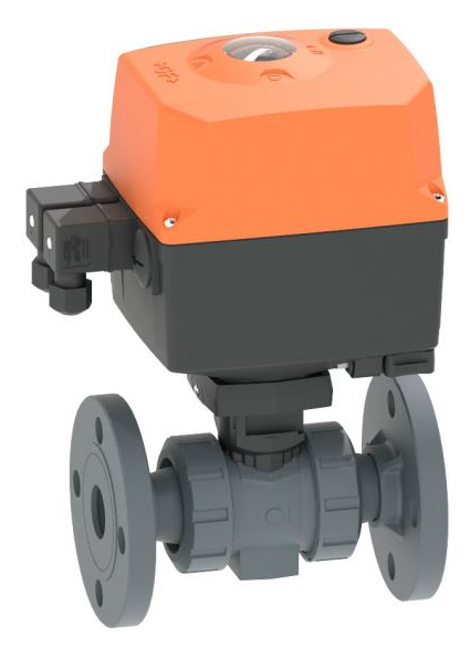 Georg Fischer Ball Valve PVC-U 24V Flanged FKM