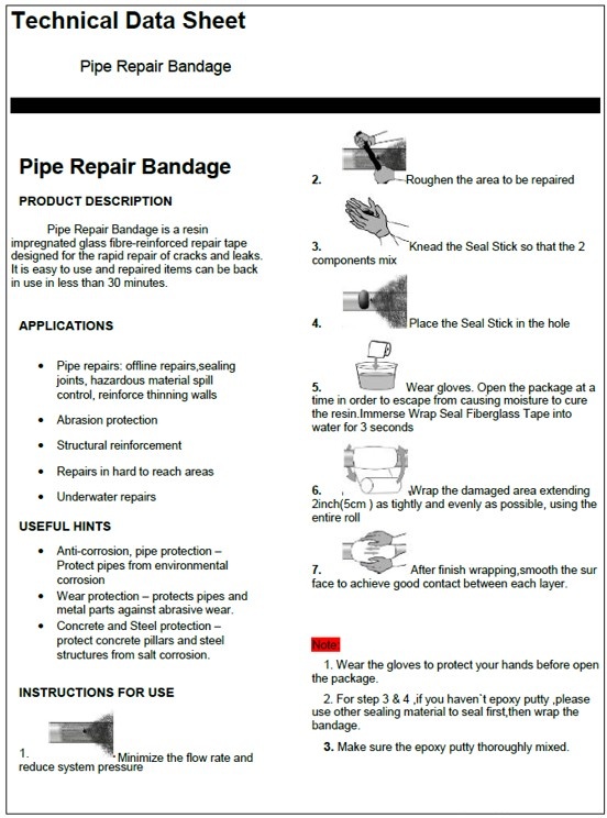 Vescoil International Pipe Repair Bandage