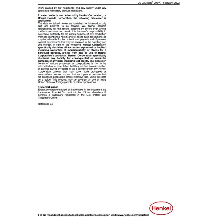 Georg Fischer Loctite® 290 Schroefdraadborging met gemiddelde/hoge sterkte hoge indringingsgraad 50ml/250ml