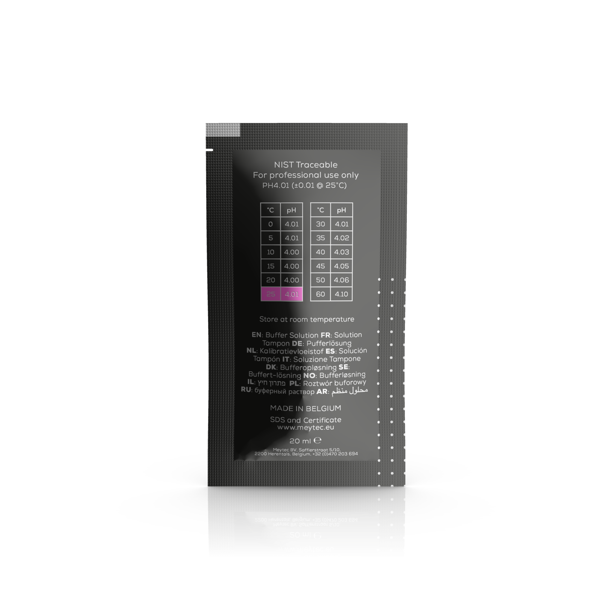 Roztwór kalibracyjny pH 4.01 - Saszetka (26x20ml)-2