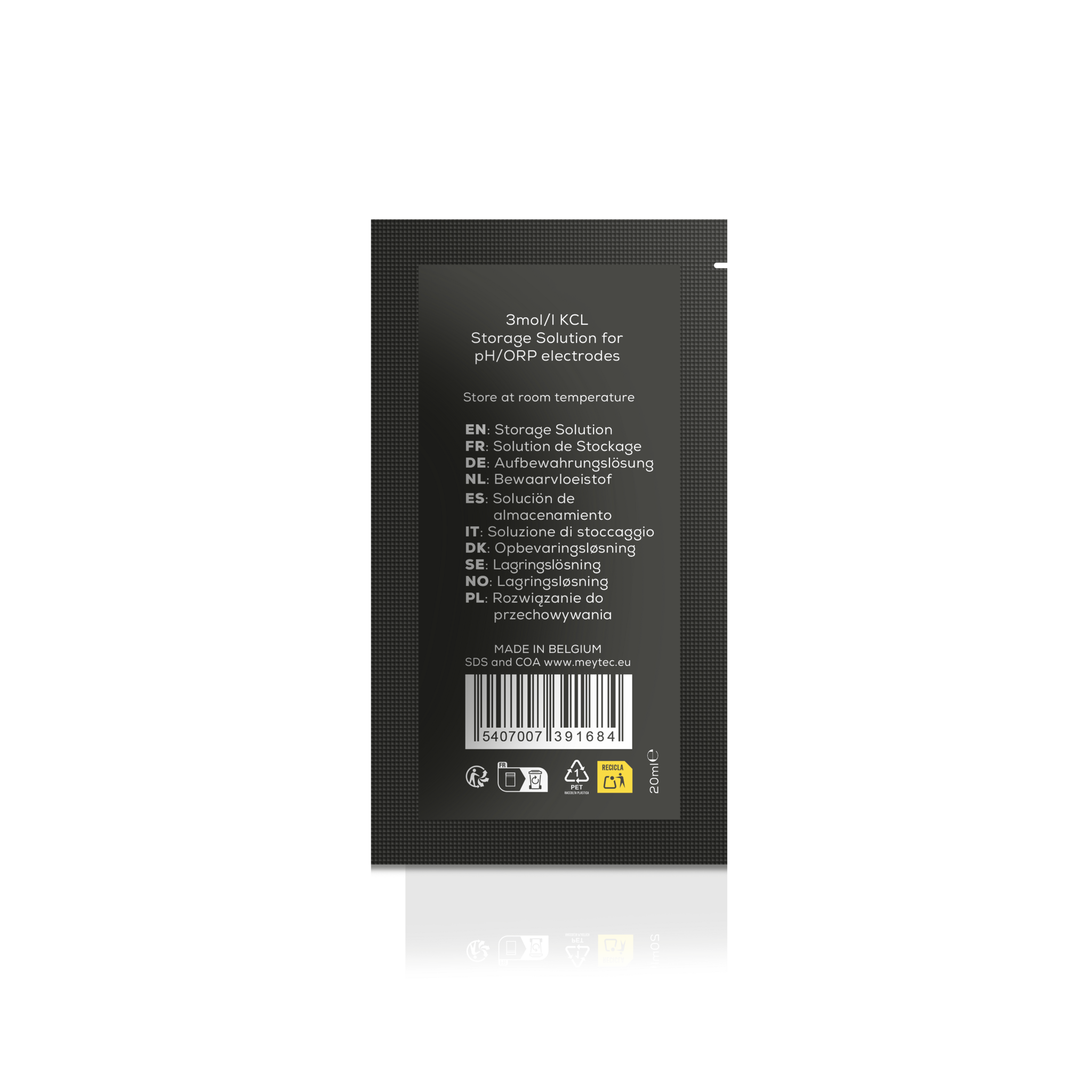 Bewaarvloeistof KCl 3 mol/l – zakje 20 ml-2