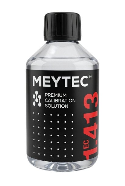 Meytec estándar de conductividad 1413 µS/cm, 250 ml con CoA