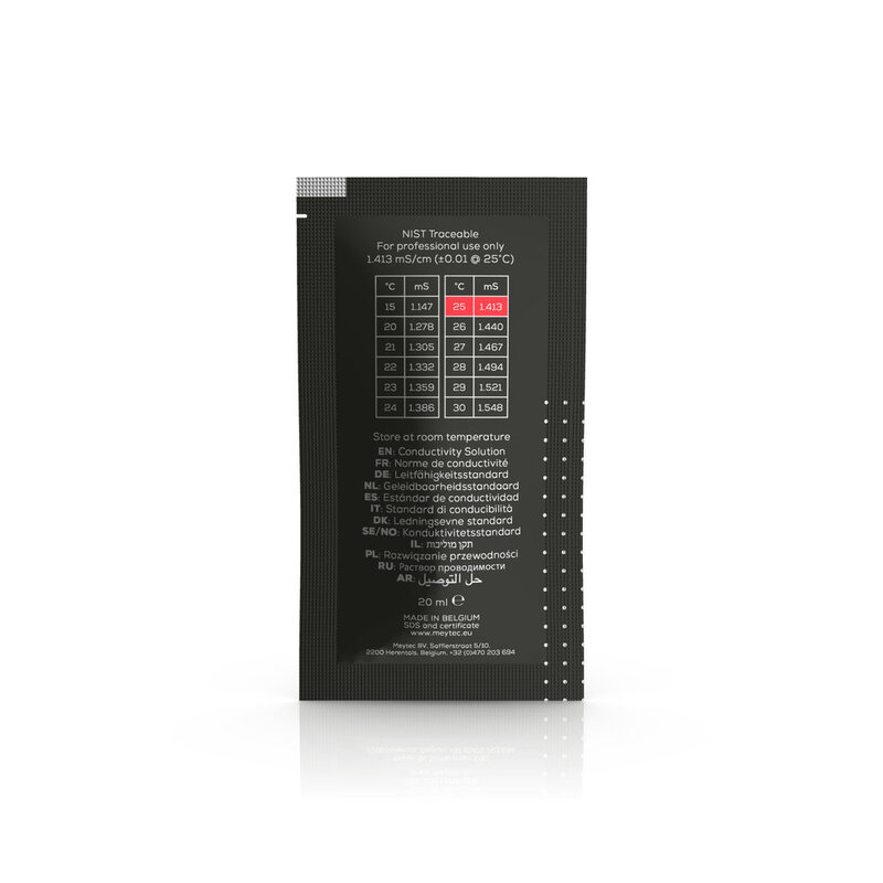 Étalon de conductivité 1413 µS/cm – sachet 20 ml (25x20ml)-2