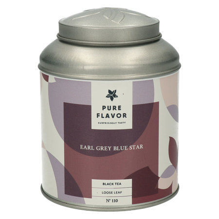 Pure Flavor Earl Grey Blue Star Nr 110 - Zwarte thee Blik 100 g - Doos 12 stuks