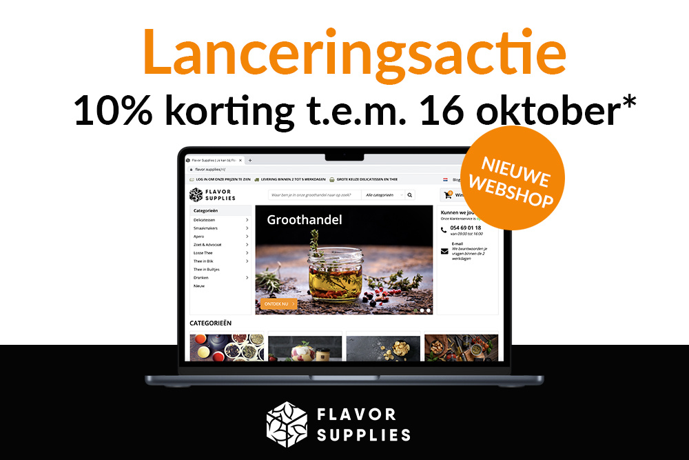 Lanceringsactie 10% korting t.e.m. 16 oktober