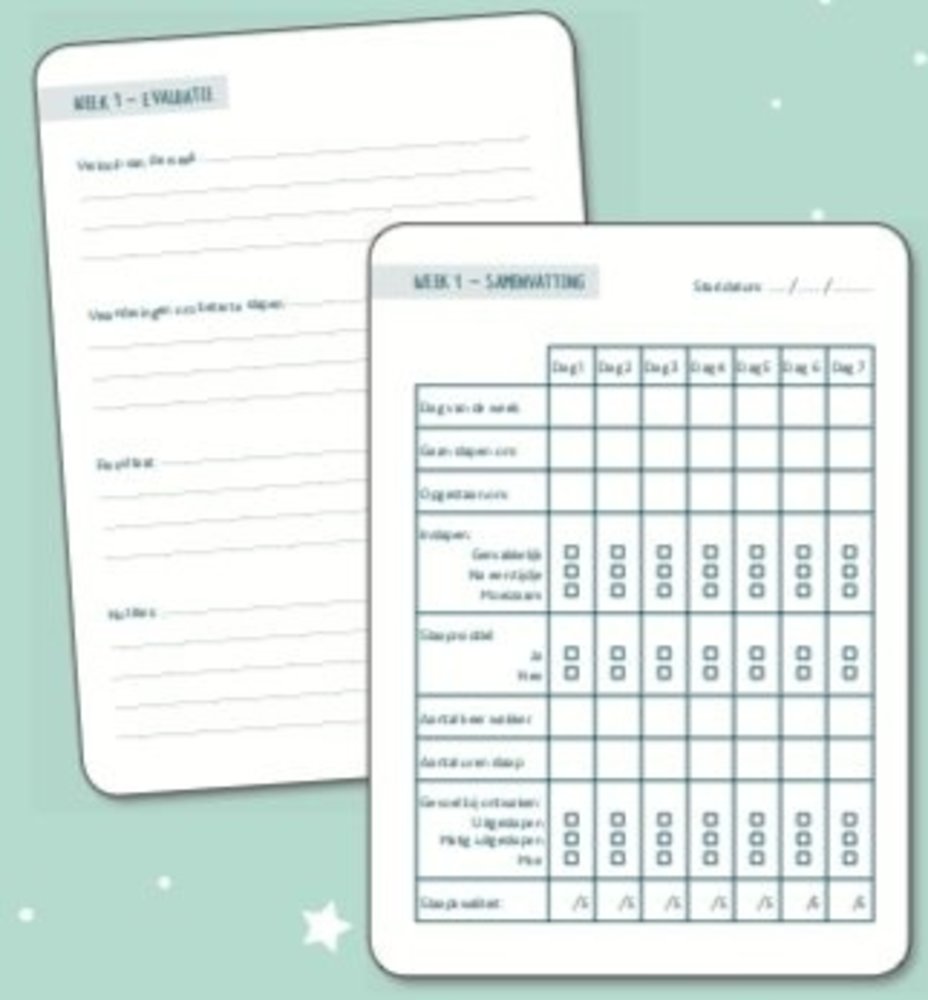 Slaapcoach Slaapdagboek Slaapcoach Slaapdagboek