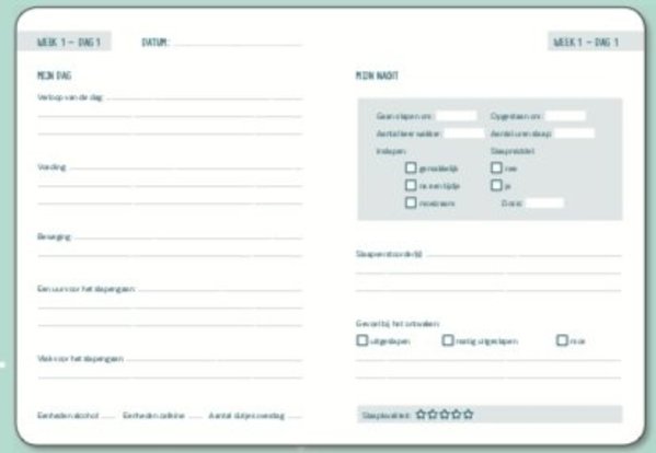 Slaapcoach Slaapdagboek Slaapcoach Slaapdagboek