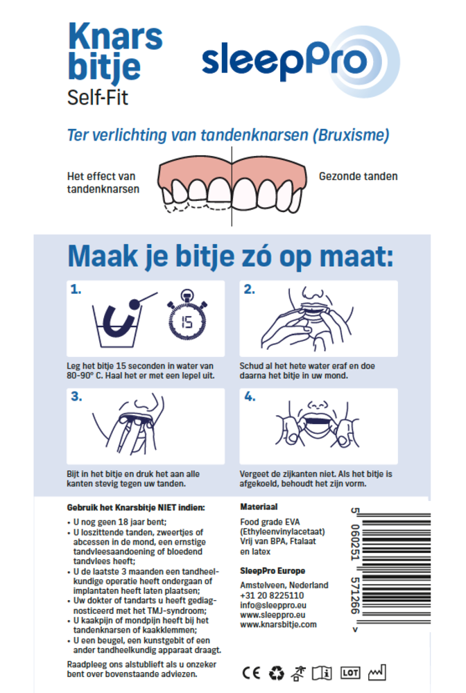 SleepPro  Knarsbitje Self Fit SleepPro  Knarsbitje Self Fit