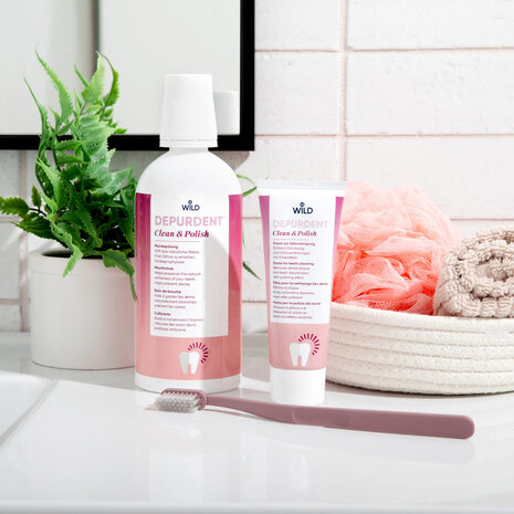 Dr. Wild Depurdent Clean & Polish Mondwater – Frisheid & Glans Dr. Wild Depurdent Clean & Polish Mondwater – Frisheid & Glans