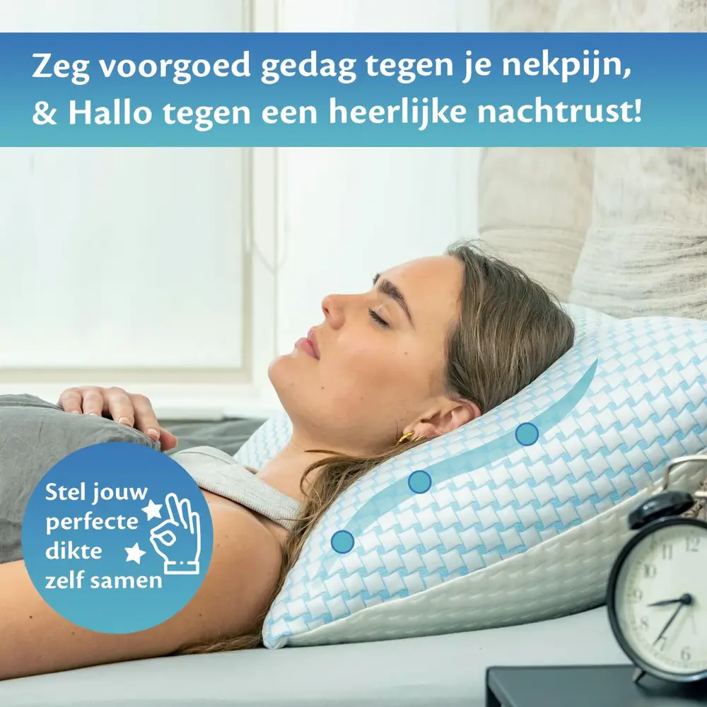 Ella Health Instelbaar Memory Foam Hoofdkussen Ella Health Instelbaar Memory Foam Hoofdkussen