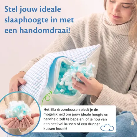 Ella Health Instelbaar Memory Foam Hoofdkussen Ella Health Instelbaar Memory Foam Hoofdkussen