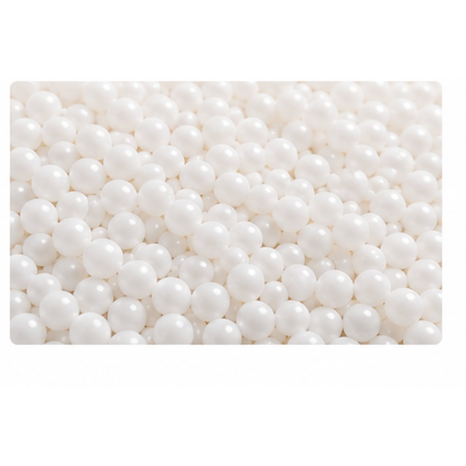 Detail van de lichte 3D Comfort Bolvezel die het Snoozzy kussen veerkracht geeft