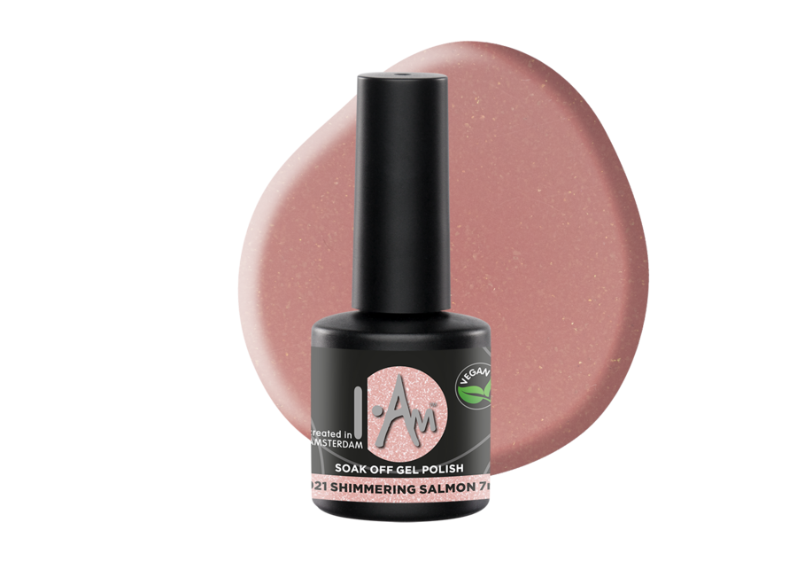 I.Am Soak Off Gel Polish #021 Shimmering Salmon (7ml)