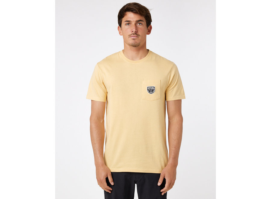 Rip Curl Badge Tee Washed Yellow