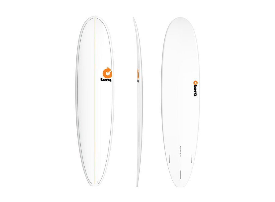 Torq Longboard TET White Red Logo 8'0