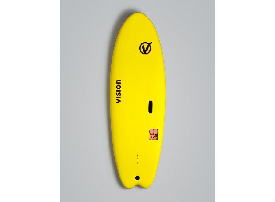 Vision Quad Fish Surfboard Yellow 5’6