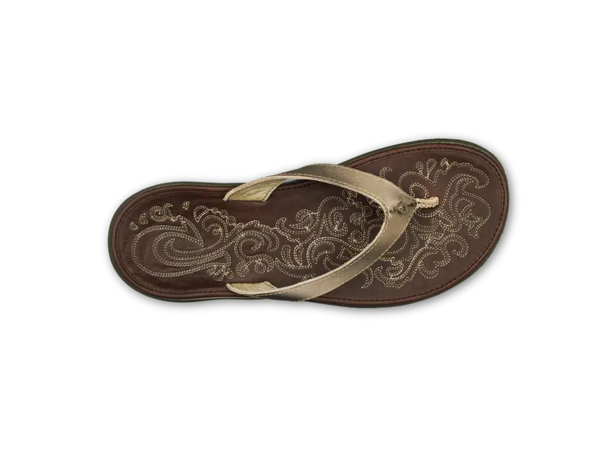 Olukai Paniolo Slipper Bronze/Dark Java