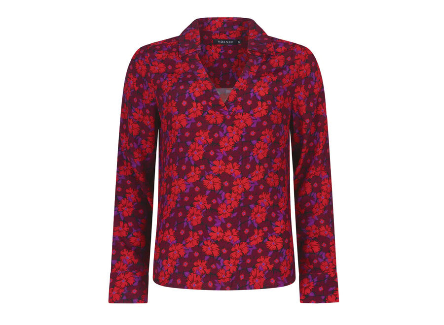 Blouse Jill Red/Purple Flower