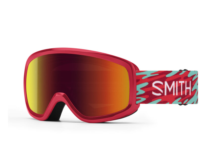 Smith Snowday Youth Goggle Crimson Swirled Red Solx Mirror Antifog
