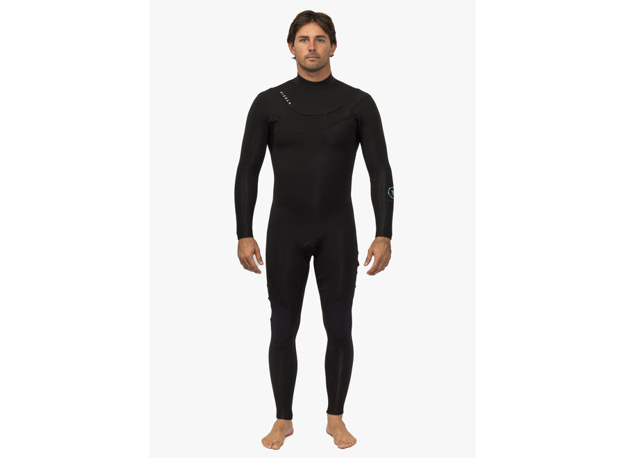 New Seas 4-3 V Zip Wetsuit Black