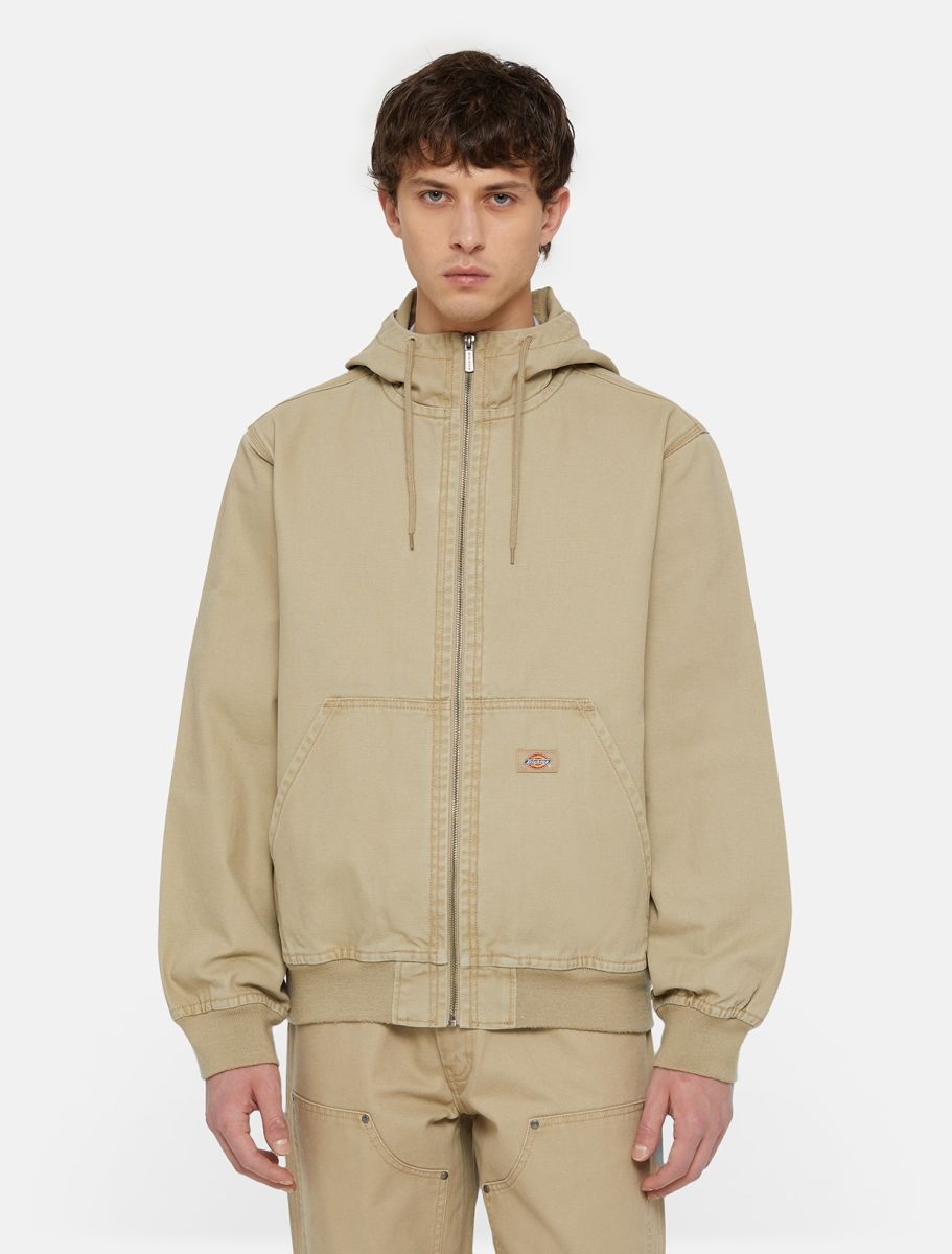 Dickies Duck Canvas Hooded Unlined Jacket Desert Sand - Boards and More
