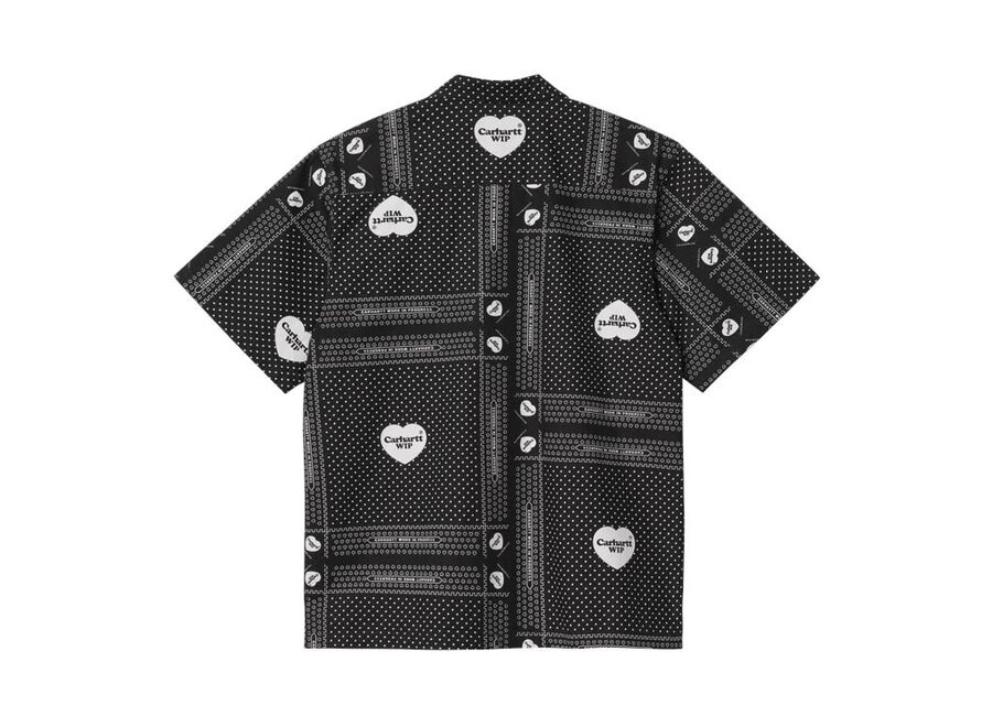 Carhartt WIP S/S Heart Bandana Shirt Heart Bandana Print, Black