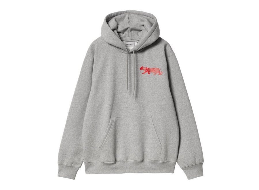 Hooded Rocky Script Sweat Grey Heather