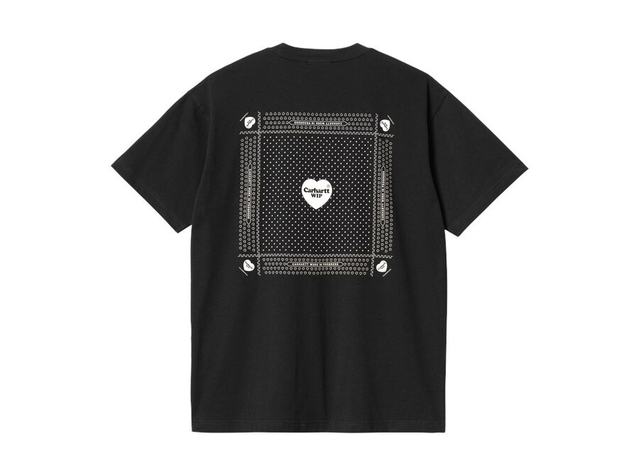 Carhartt WIP S/S Heart Bandana T-Shirt Black/White