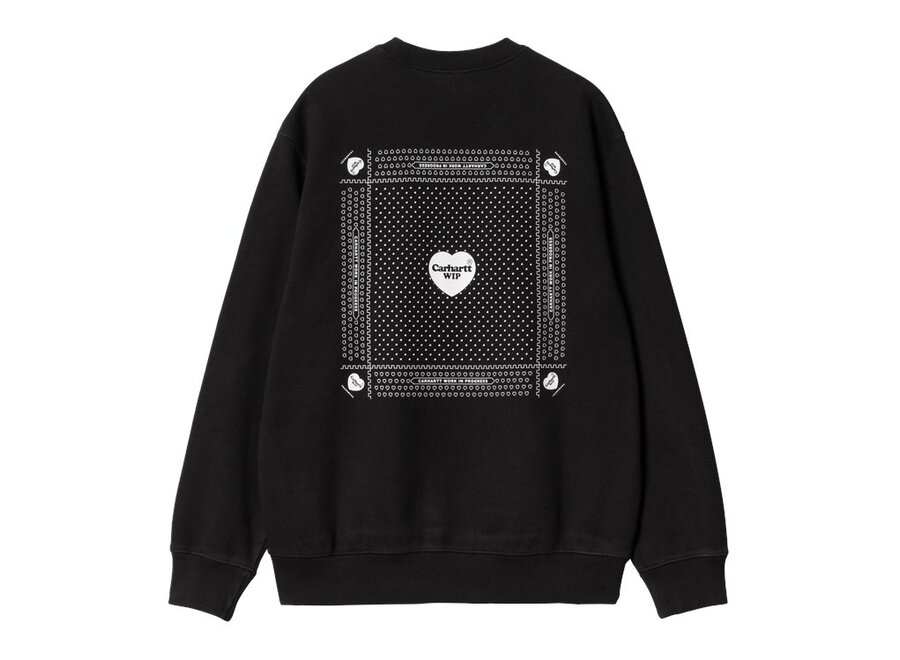 Carhartt WIP Heart Bandana Sweat Black/White