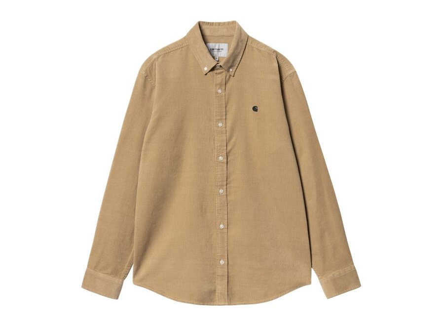 L/S Madison Fine Cord Shirt Sable/Black